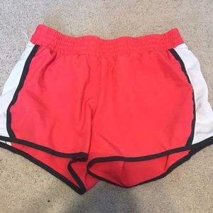 Pink running shorts